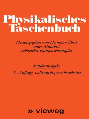 cover image of Physikalisches Taschenbuch
